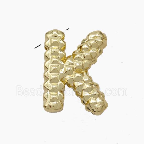 Copper Letter-K Pendant Gold Plated