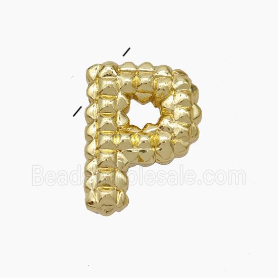 Copper Letter-P Pendant Gold Plated