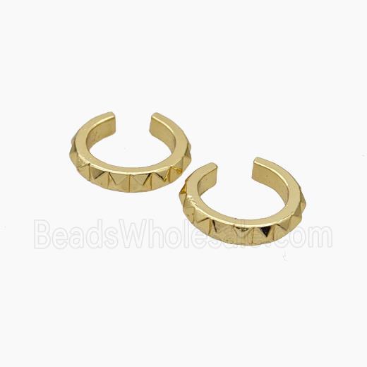 Copper Clip Earrings Gold Plated