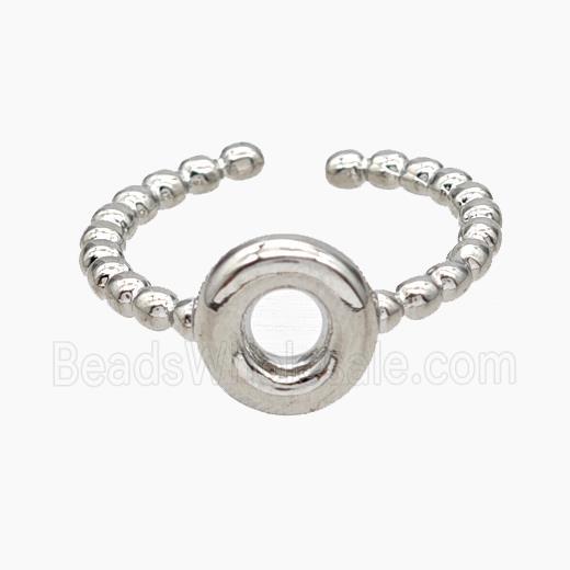 Copper Letter-O Rings Platinum Plated
