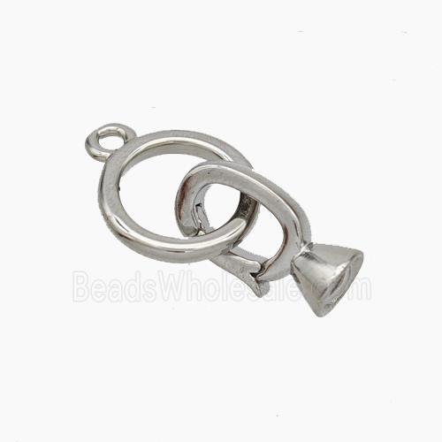 Copper Clasp Cord-End Platinum Plated