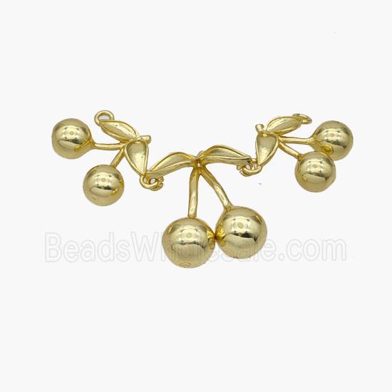 Copper Cherry Pendant Gold Plated