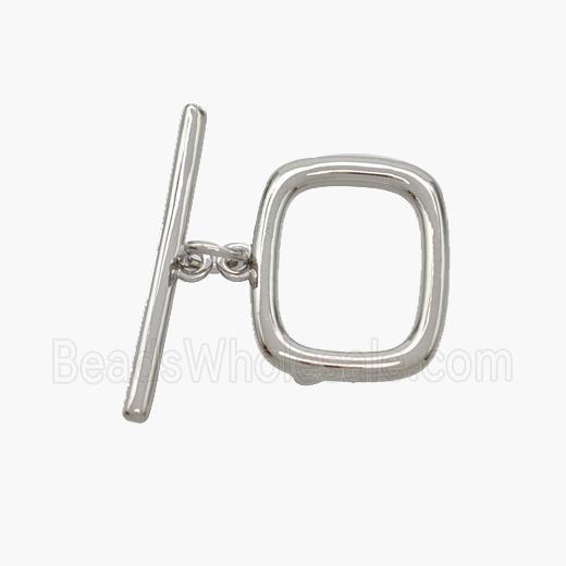 Copper Toggle Clasp Platinum Plated