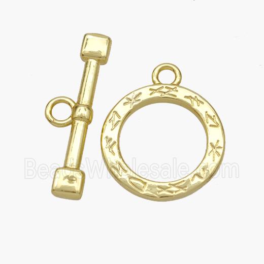 Copper Toggle Clasp Gold Plated