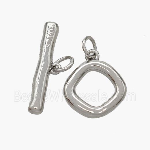Copper Toggle Clasp Platinum Plated