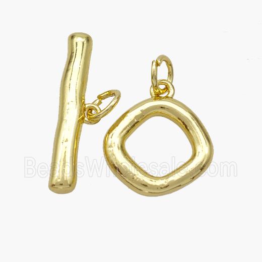 Copper Toggle Clasp Gold Plated