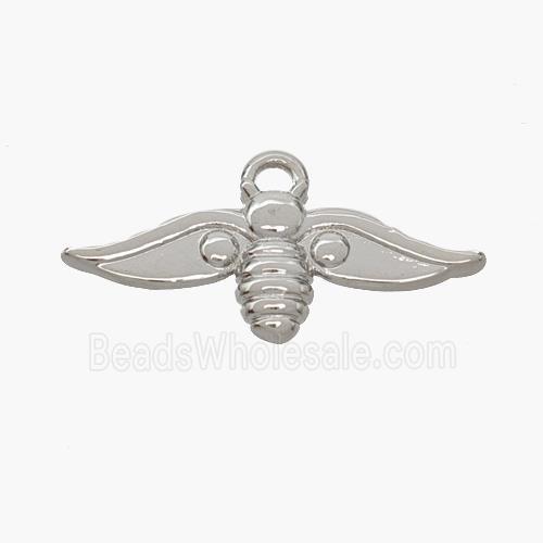Copper Honeybee Pendant Platinum Plated