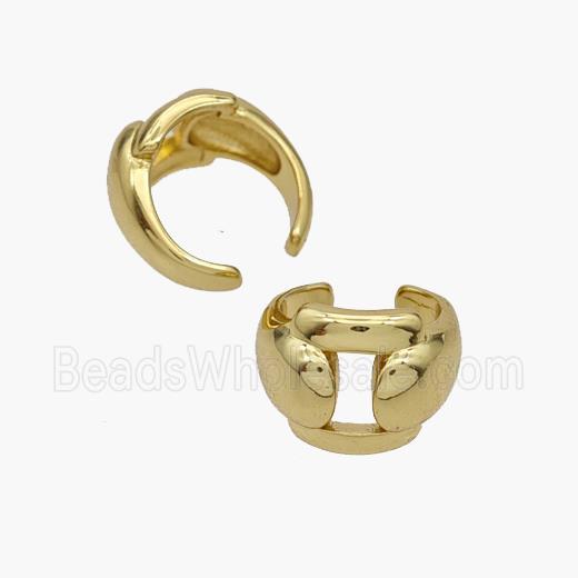 Copper Clip Earrings Gold Plated
