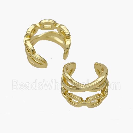 Copper Clip Earrings Gold Plated