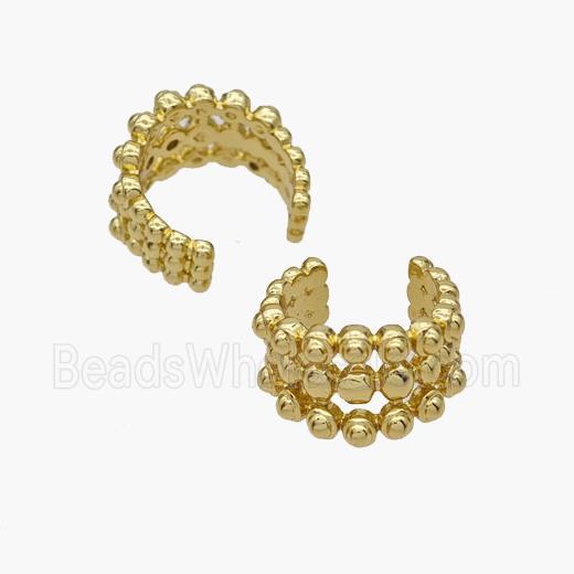 Copper Clip Earrings Gold Plated