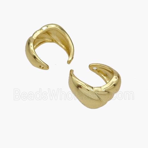 Copper Clip Earrings Gold Plated