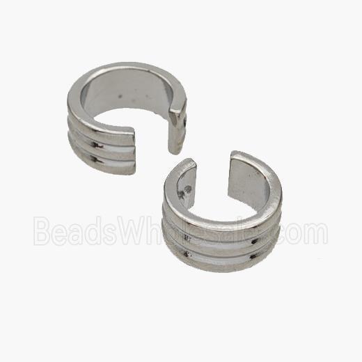 Copper Clip Earrings Platinum Plated