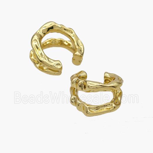 Copper Clip Earrings Gold Plated
