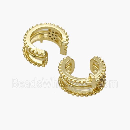 Copper Clip Earrings Gold Plated