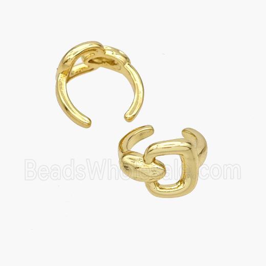 Copper Clip Earrings Gold Plated