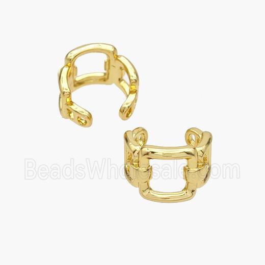 Copper Clip Earrings Gold Plated