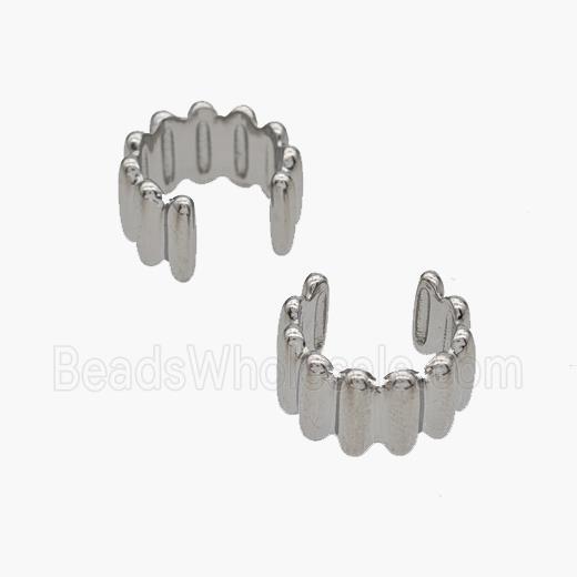 Copper Clip Earrings Platinum Plated