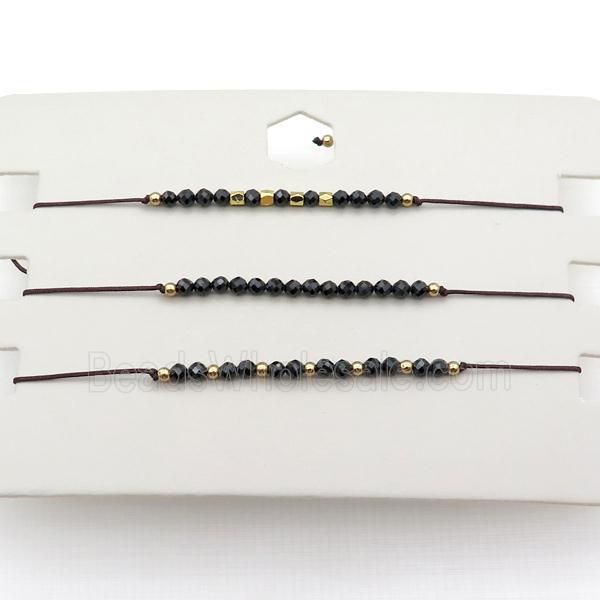 Black Spinel Bracelet Adjustable