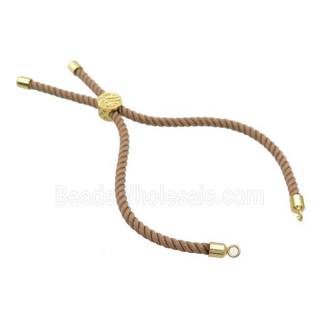 Coffee Nylon Bracelet Cord