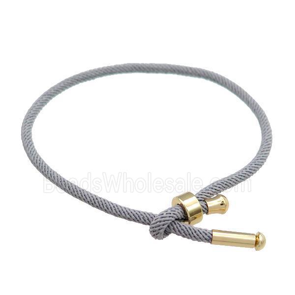 Gray Nylon Bracelet Adjustable