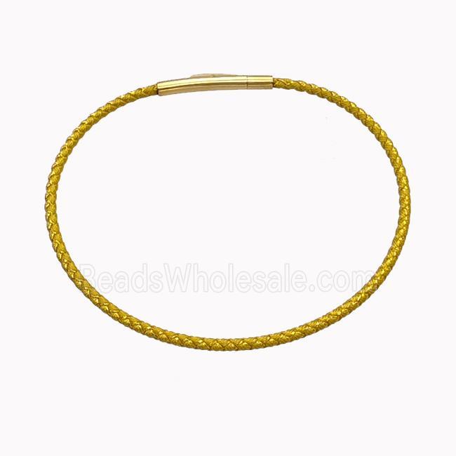 Nylon Cord Bracelet With Stainless Steel Clasp