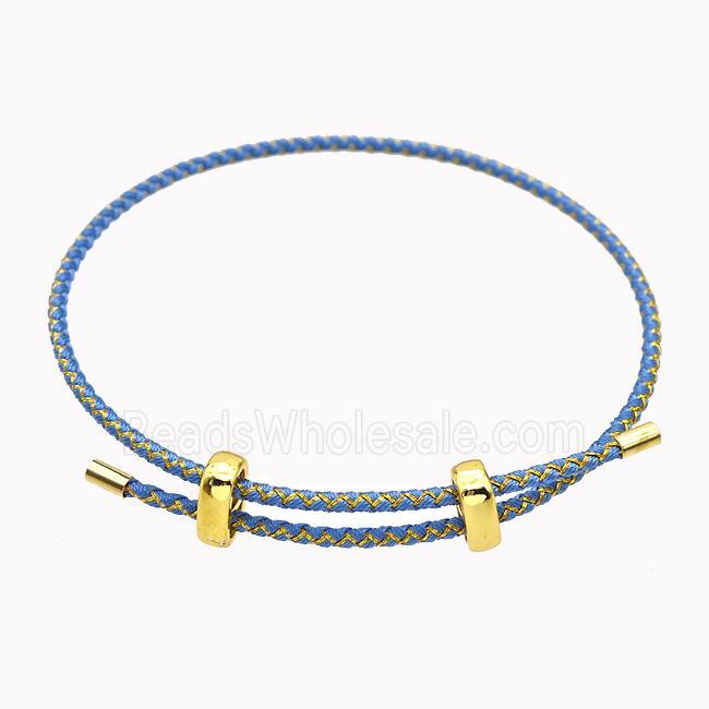 Blue Nylon Cord Bradelet Adjustable