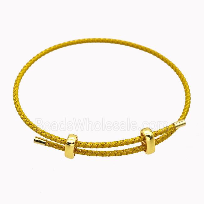 Golden Nylon Cord Bradelet Adjustable