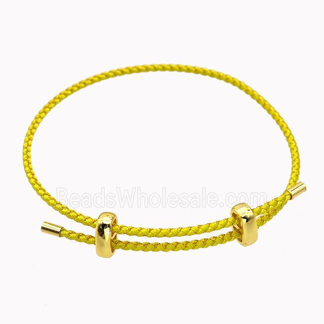 Yellow Nylon Cord Bradelet Adjustable