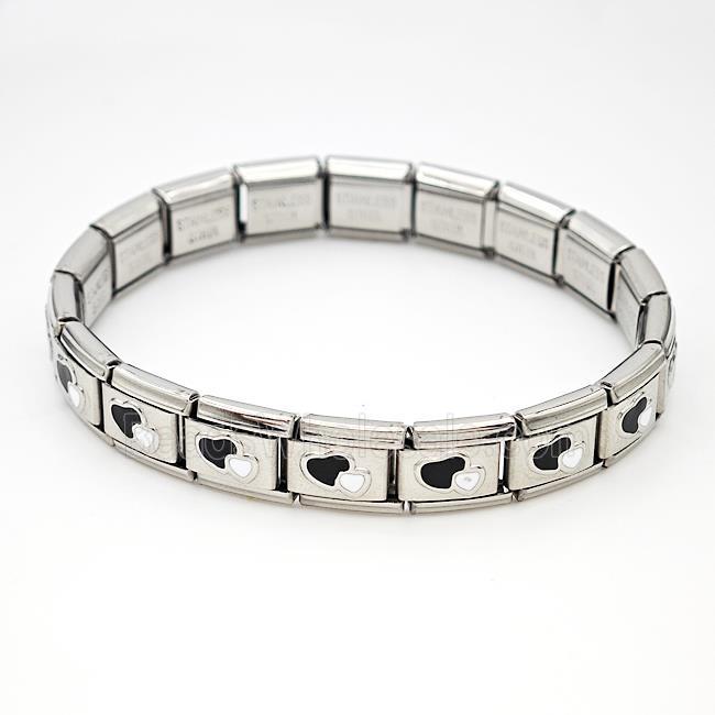 Stainless Steel Module Bracelet Heart