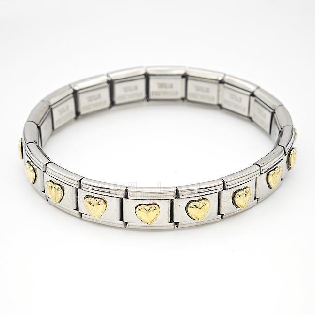 Stainless Steel Module Bracelet Heart