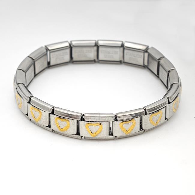 Stainless Steel Module Bracelet Heart