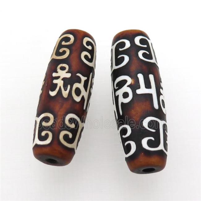 tibetan DZi Agate barrel beads