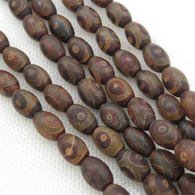 Tibetan Agate rice beads, eye