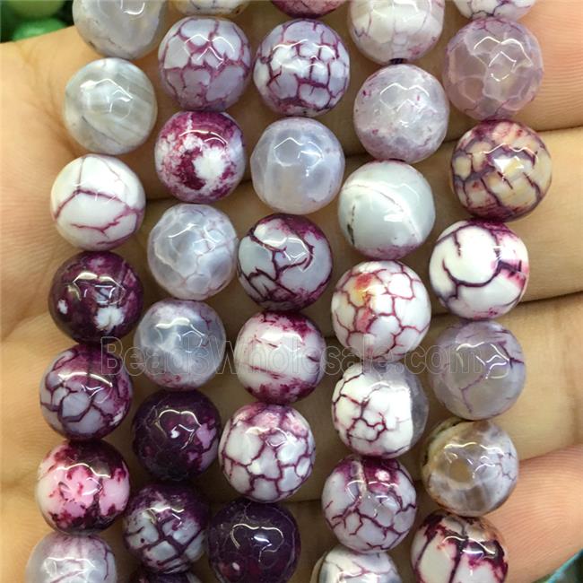 dragonVeins Agate Beads, faceted round