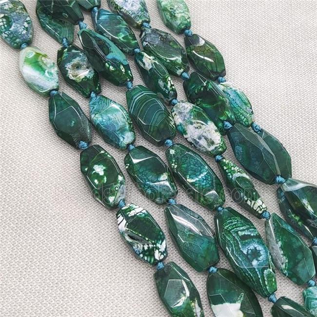 darkgreen Veins Agate Beads, freeform