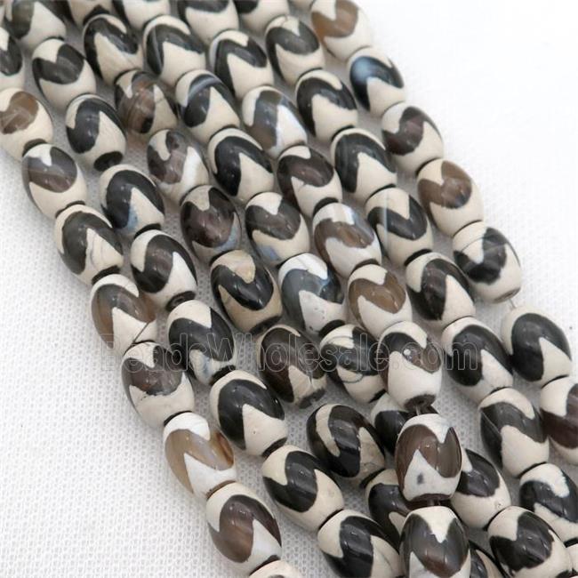 tibetan agate barrel beads