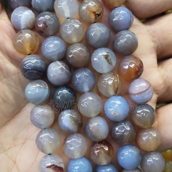 faceted round Agate Beads, dye