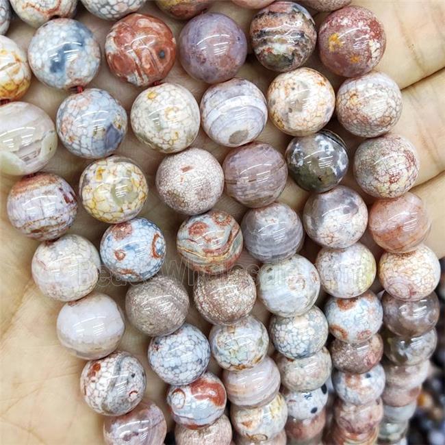 Red Fire Agate Beads Round