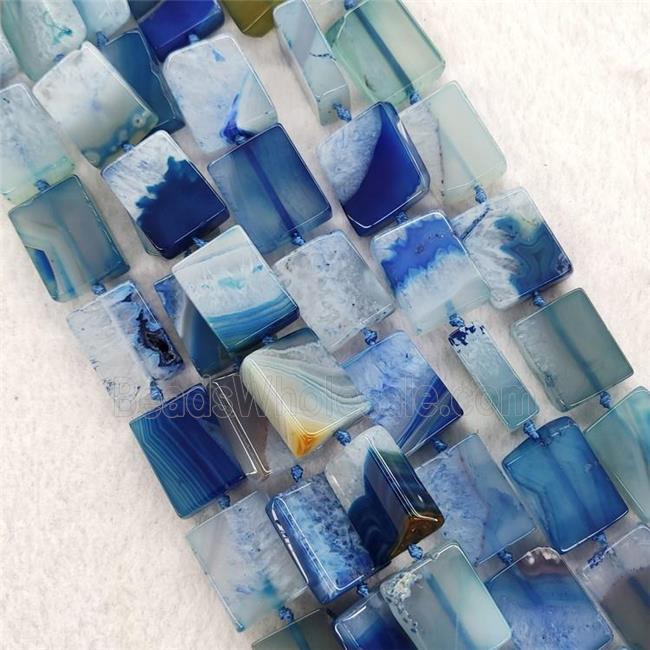 Blue Agate Rectangle Beads Dye