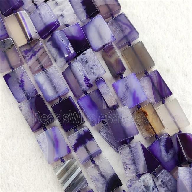 Purple Agate Rectangle Beads Dye