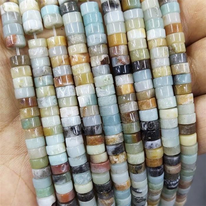 Natural Chinese Amazonite Heishi Spacer Beads Multicolor