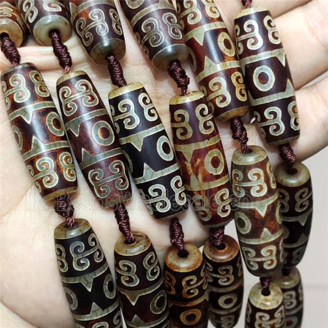 Tibetan Agate Rice Beads