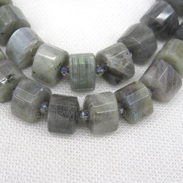 Labradorite triangle beads, faceted