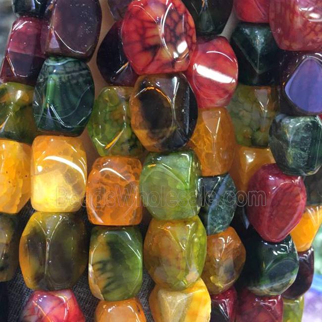 Dragon Veins Agate Beads, freeform, mixed