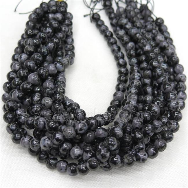 round Gray Opal Stone beads