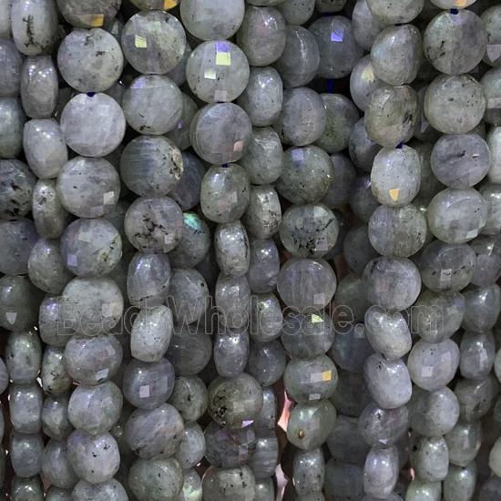 Labradorite Beads, faceted circle
