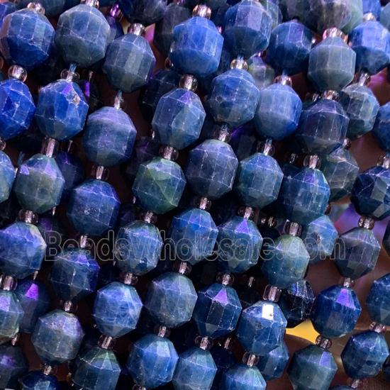 blue Apatite bullet beads, faceted