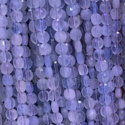 Aquamarine Beads, faceted coin