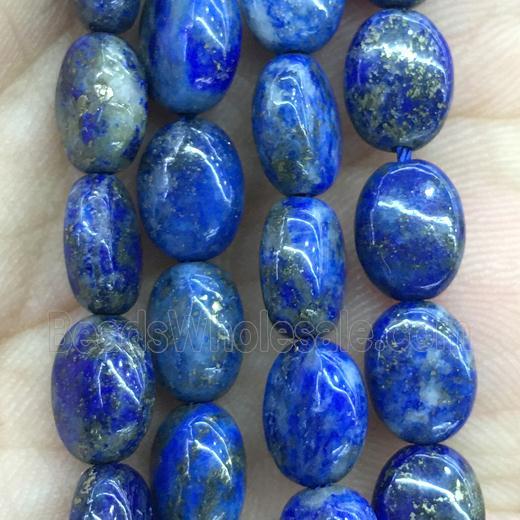 blue Lapis lazuli oval beads