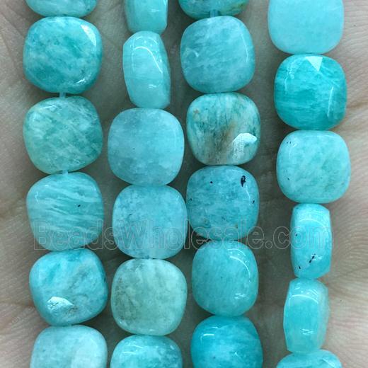 Amazonite Beads, faceted square
